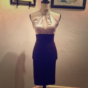 Black & silver halter dress